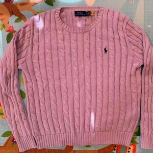 Polo Ralph Lauren Light Lavender Pink Cotton Sweater – Size S